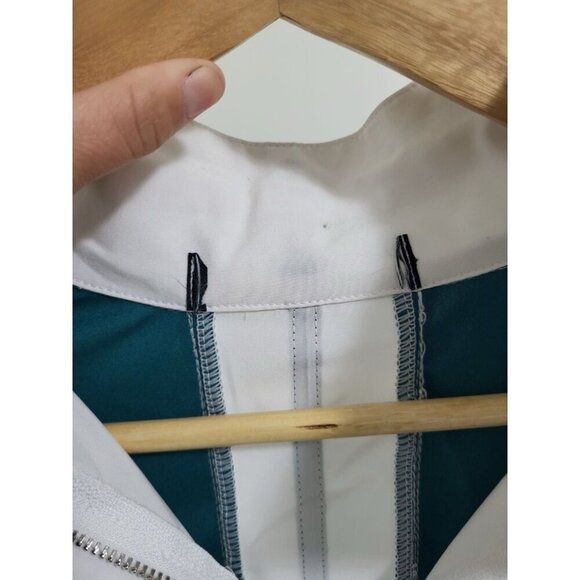 ASMAR Equestrian Show Jacket Teal White Zip Up Riding Shirt - Picture 8 of 8